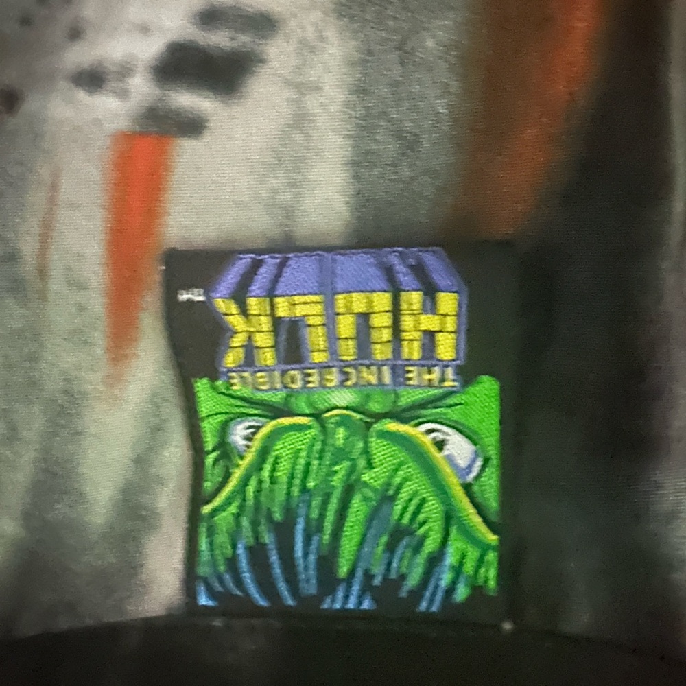 Marvel Black and Green Casual Button Down Shirt with Hulk Graphic - Picture 3 of 4